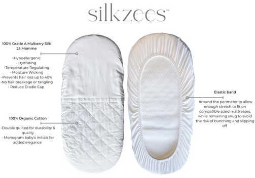 silkzees fitted bassinet sheet diagram 100% mulberry silk fitted bassinet sheet